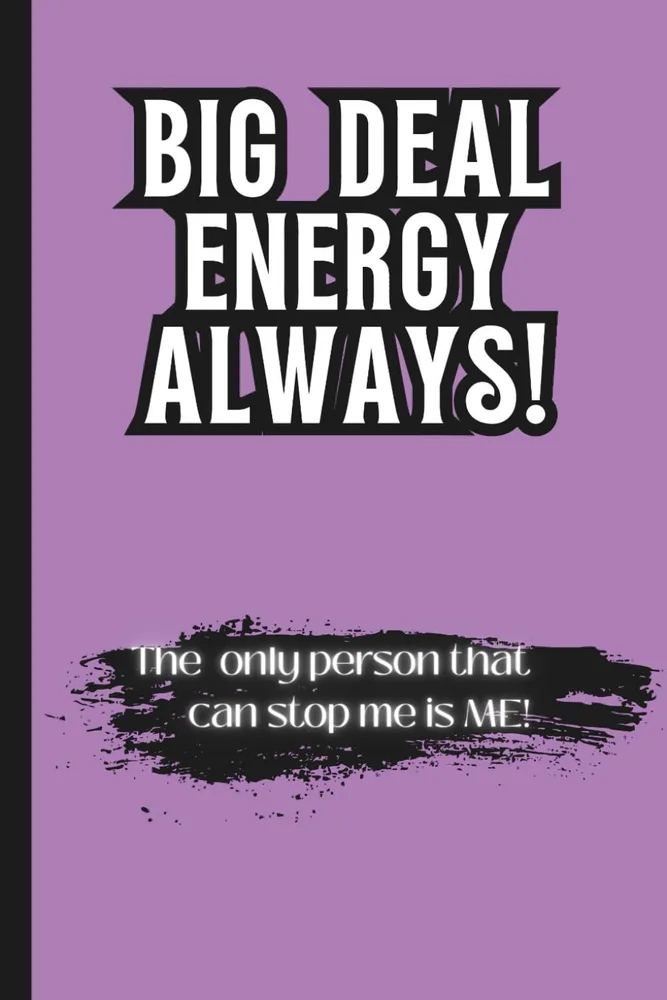 Big Deal Energy Always front cover by Symonette Hibbert, purple cover with white lettering
